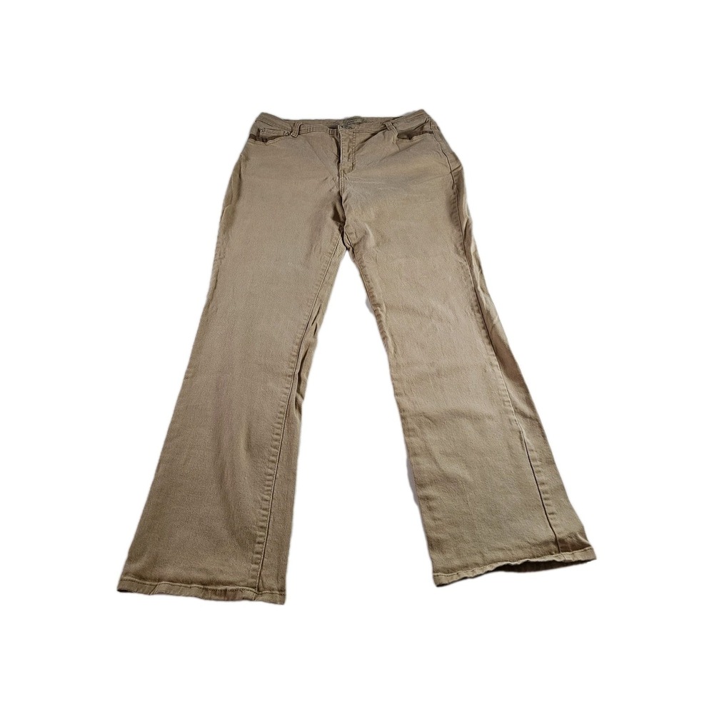 Hannah Denium Missy Jeans Womens 16 Gabby Brown Straight‎ Leg EUC